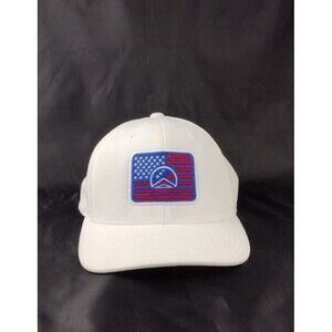 Levelwear Oneten 110 Flexfit Tech Hat Cap White Adjustable Flag